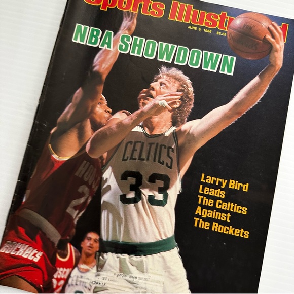 Boston Celtics NBA Showdown Larry Byrd Sports Illustrated Magazine June 9, 1986 - Picture 2 of 6